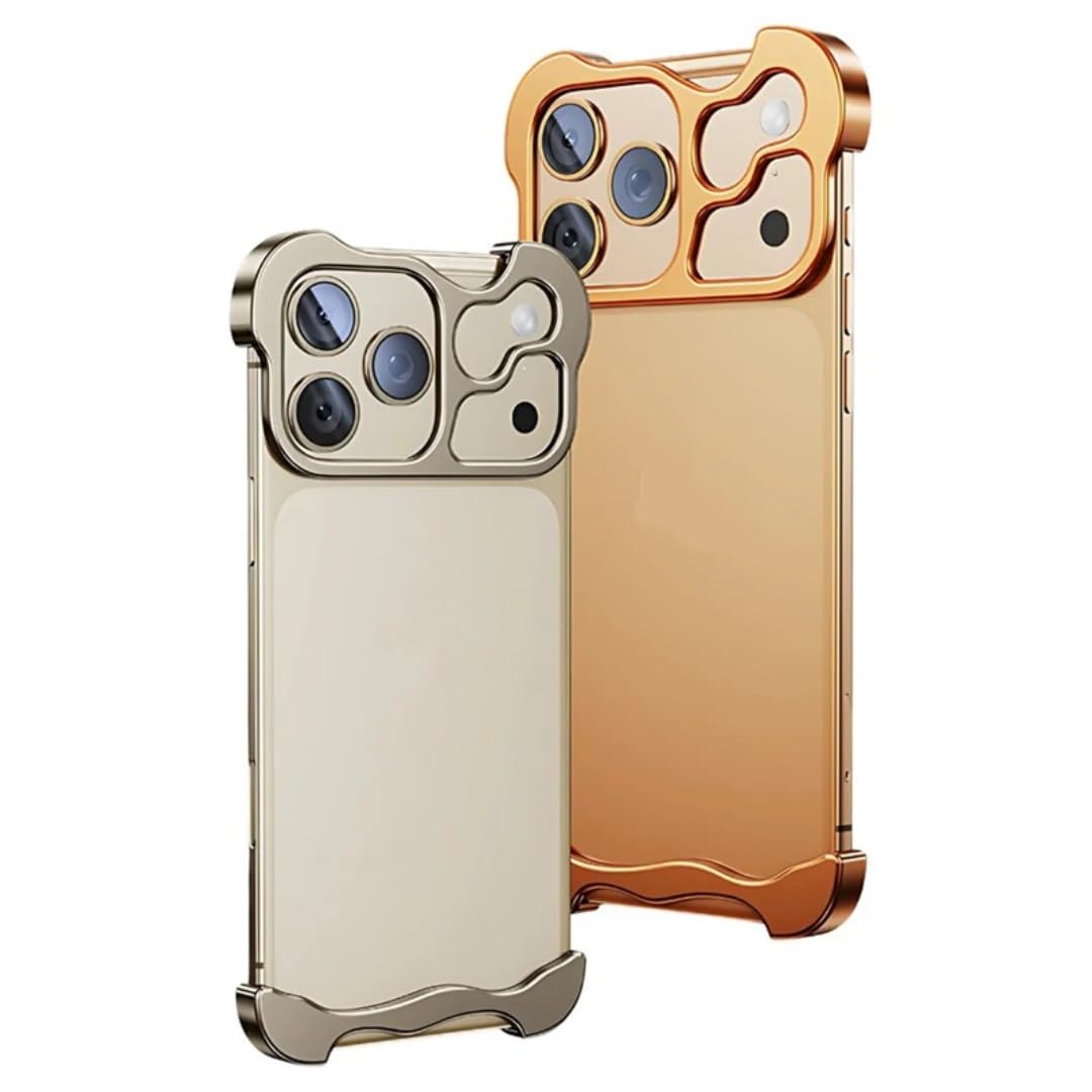 Custodia protettiva in metallo senza cornice con paraurti e angoli rinforzati per iPhone 17 Air 16 E 15 14 13 12 Pro Max Plus 17air 17pro 16e 16pro, cover antiurto per telefono (per iPhone 13 Pro Ma