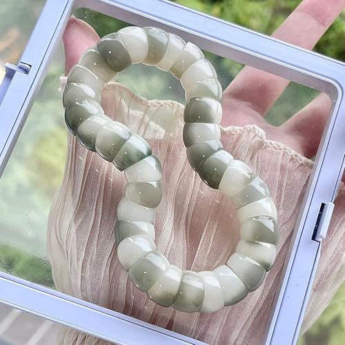 Image of Natural Bodhi Seed Mudi Bracelets for Women Men Anxiety Fidget Bracelets Protection Healing Stretch Bodhi Seeds Fidget Bracelet Stress Relief Idea Gift for Adults