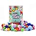 900 PCS Pom Poms, Multicolor Bulk Pom Poms Arts and Crafts, Soft and Fluffy Craft Pom Poms, Assorted Sizes Pompoms, for Arts and Craft Making Decorations