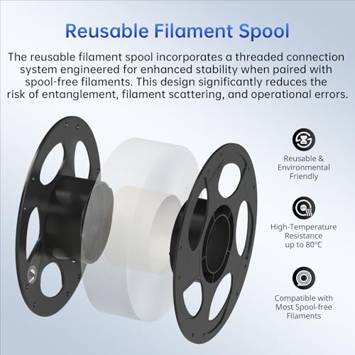 Image of ANYCUBIC PLA Plus (PLA+) 3D Printer Filament 1.75mm, High Toughness 3D Printing Filament, Dimensional Accuracy + /- 0.02mm, Print with Most FDM 3D Printers, 1KG Reusable Spool, Texture Gray