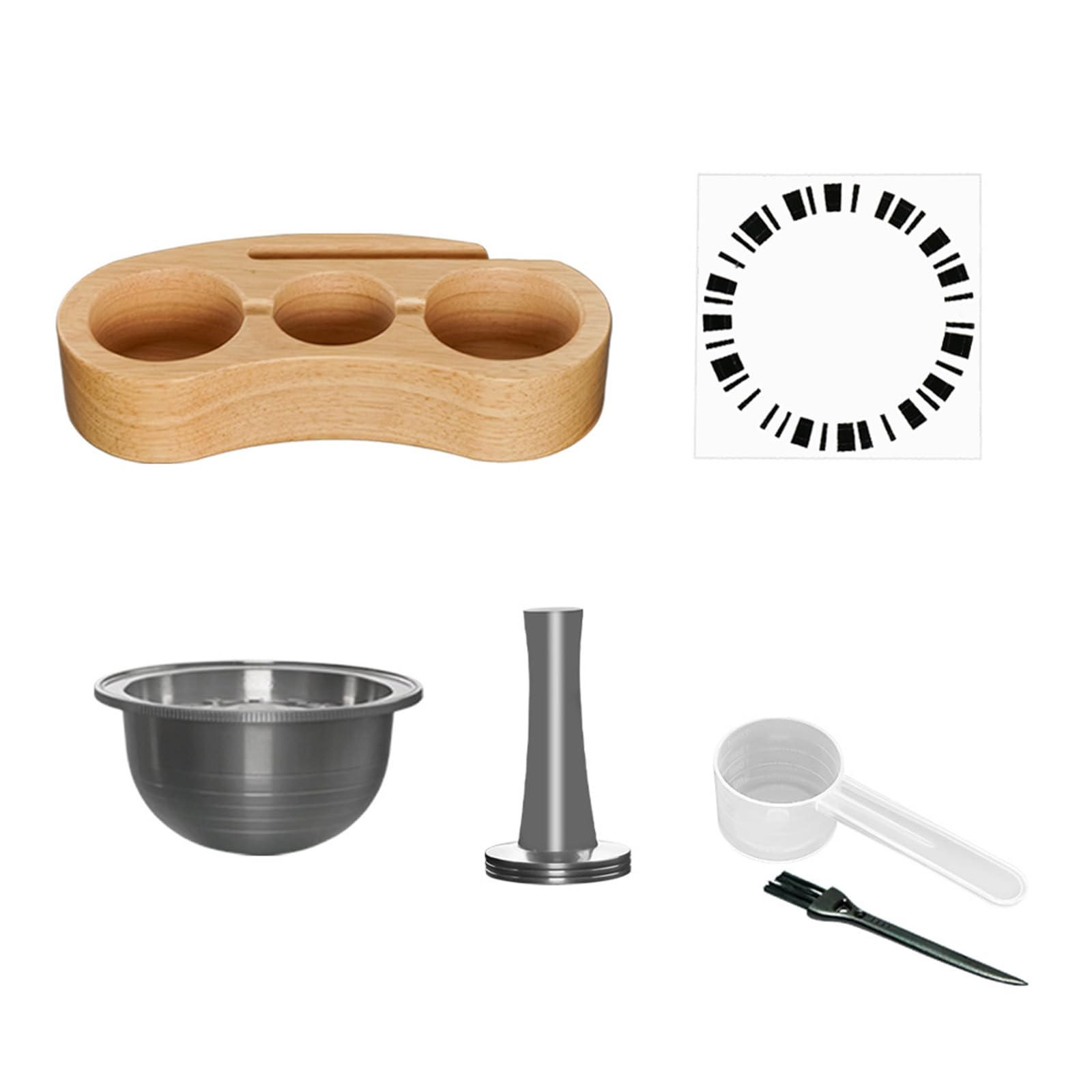 Shurhome Stainless Steel Coffee Pods with Tamper & Refill Tray for Compact Countertop Storage Coffee Pods Storage Base