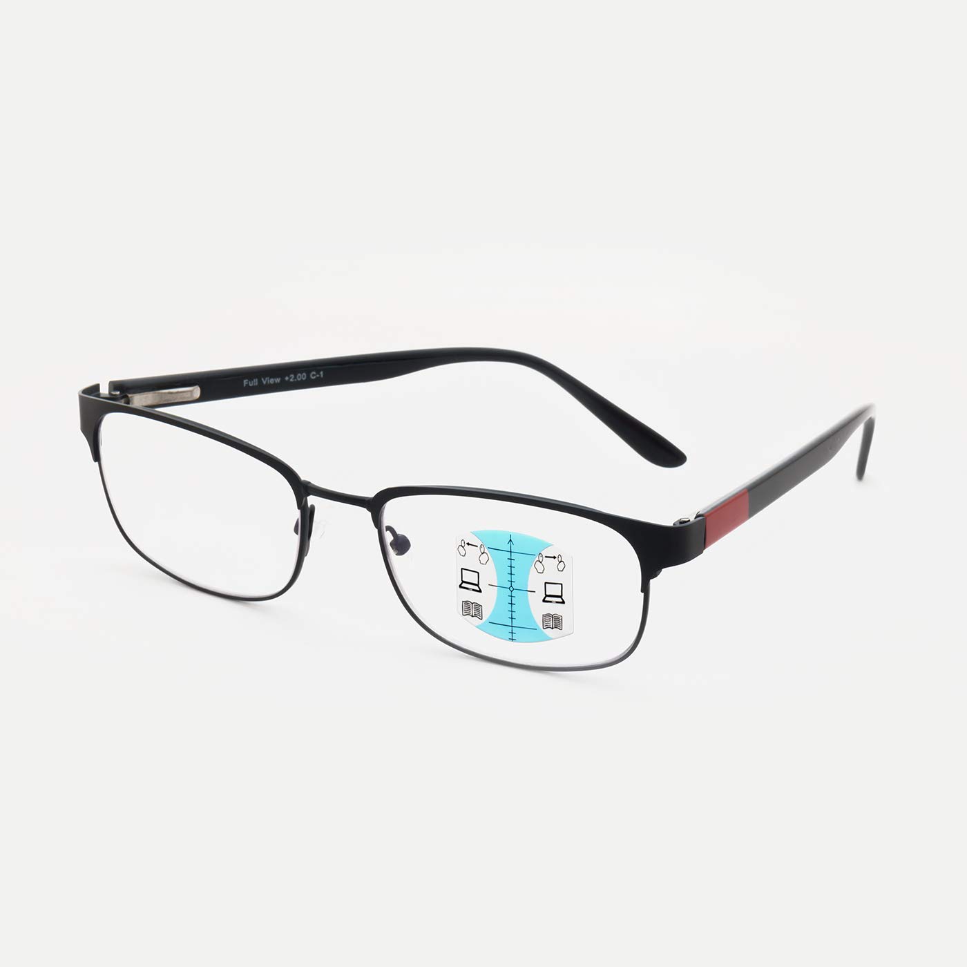 Dr.Harmann's FULL VIEW Computer Readers (+1.00 Black) 1