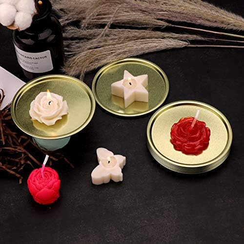 10 Pcs Candle Plates Metal Pillar Candle Holder Decorative Candle Tray Candlestick Candle Stand Tea Light Holder Table Decor for Incense Cones, Spa,Candles,Wedding,Home,Party