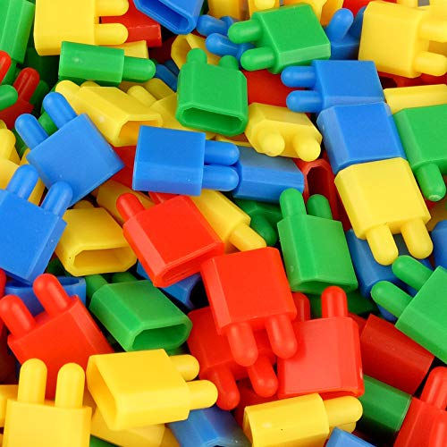 Image of AEXONIZ TOYS Plastic Bullet Cube Building Blocks - 200Pcs, Multicolor Bulk Plastic Educational Stacking Counting Interlocking Smart City Building Block for Indoor, Outdoor for Kids