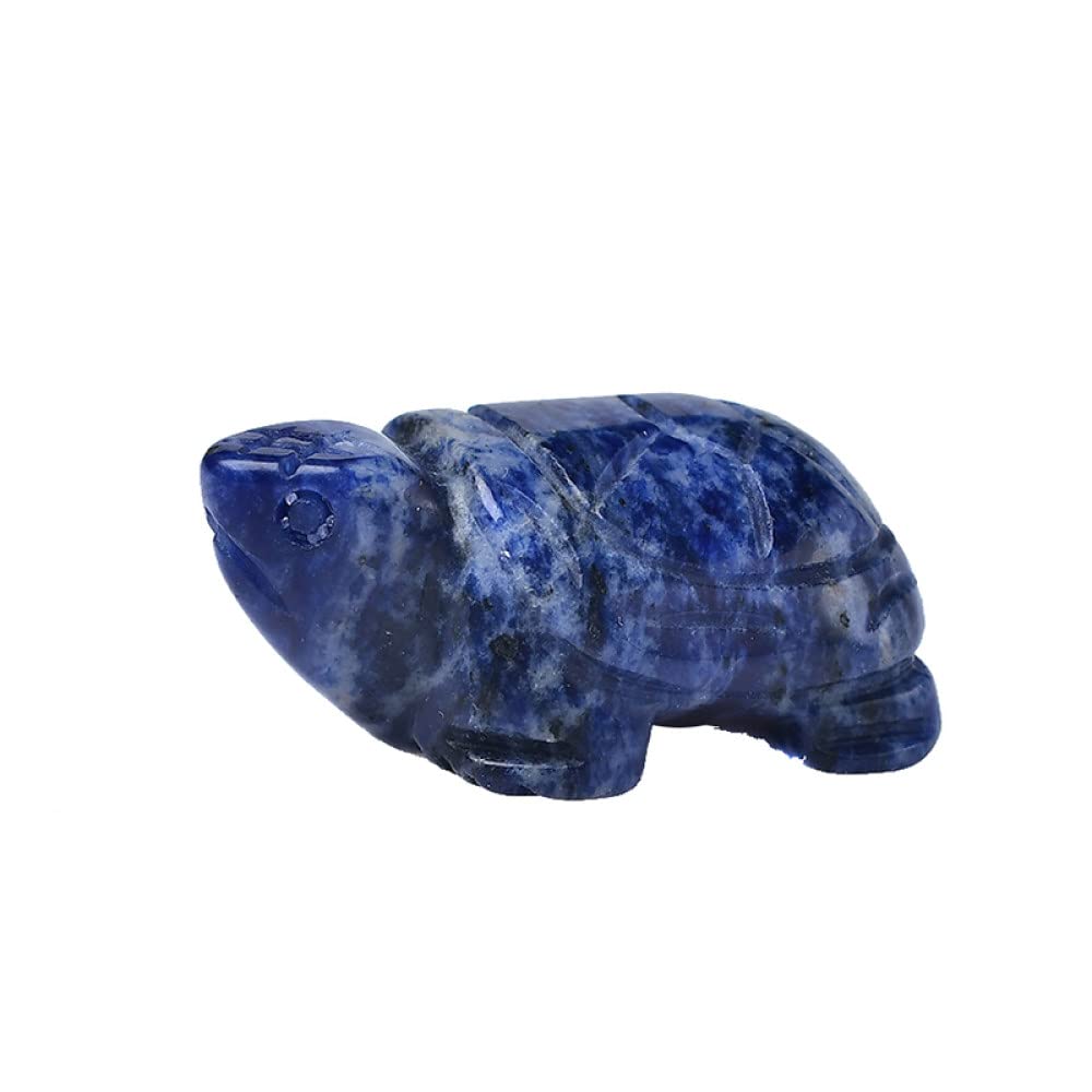 Tortue sodalite pierre naturelle figurine animaux décoration maison et fish tank