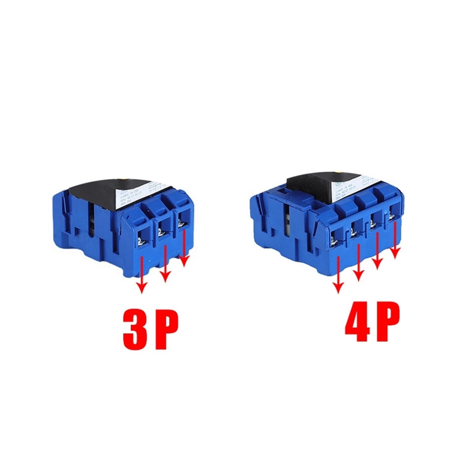 Interruttore sezionatore off-ON Pannello Montaggio su Guida DIN 3/4P 690V 25/32/40/63/80/100A Lucchetto di disconnessione Sostituzione LW30(3P,25A)