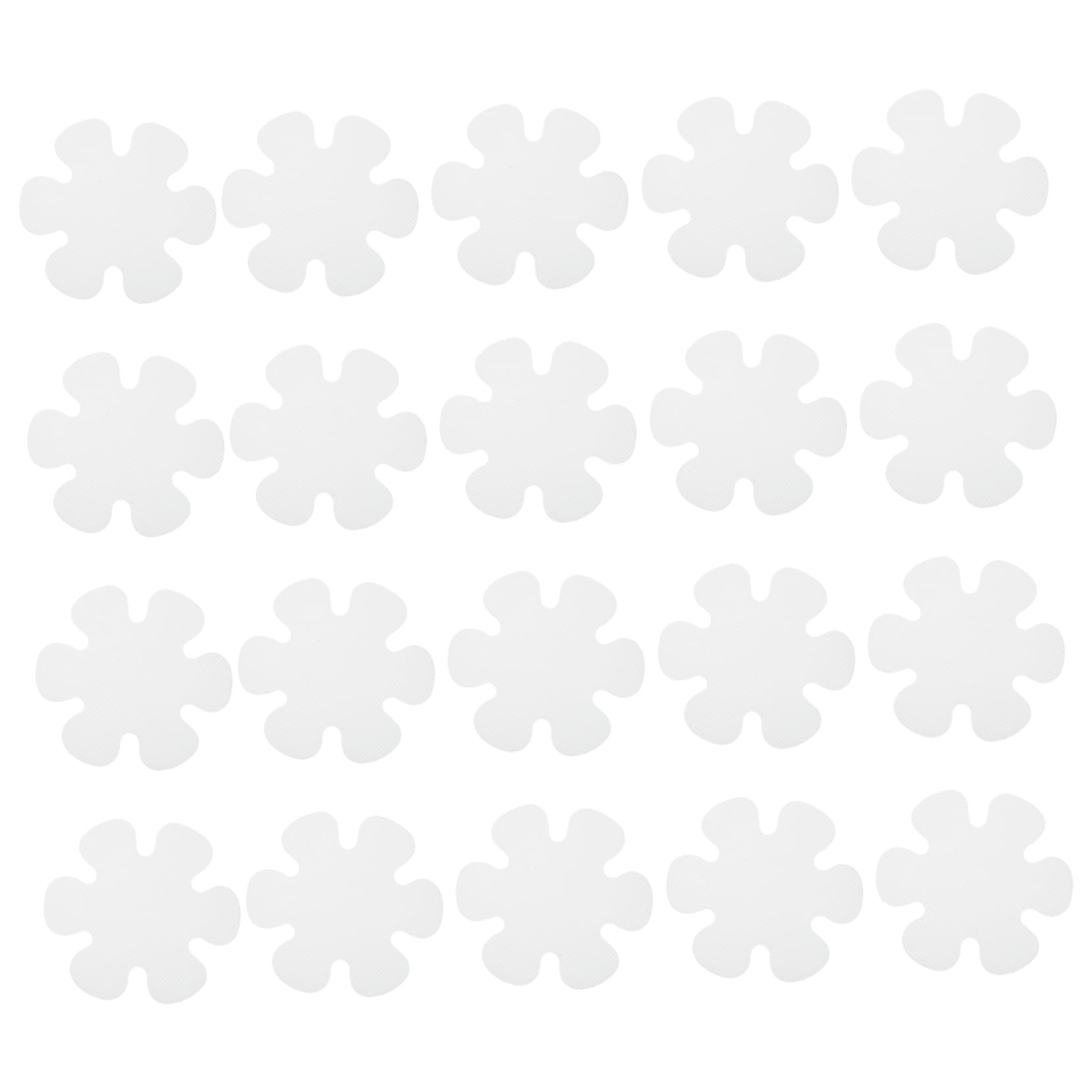 Yardenfun 20Pcs Non Slip Bath Stickers Adhesive Shower Bathtub Safety Decals Flower Design for Bathroom Kitchen Pool and Stairs Strong Grip for Fall