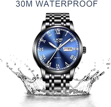 LIGE Herenhorloge Waterdicht Analoog Quartz Klassiek Roestvrij Staal Metalen Band Zakelijk Horloges