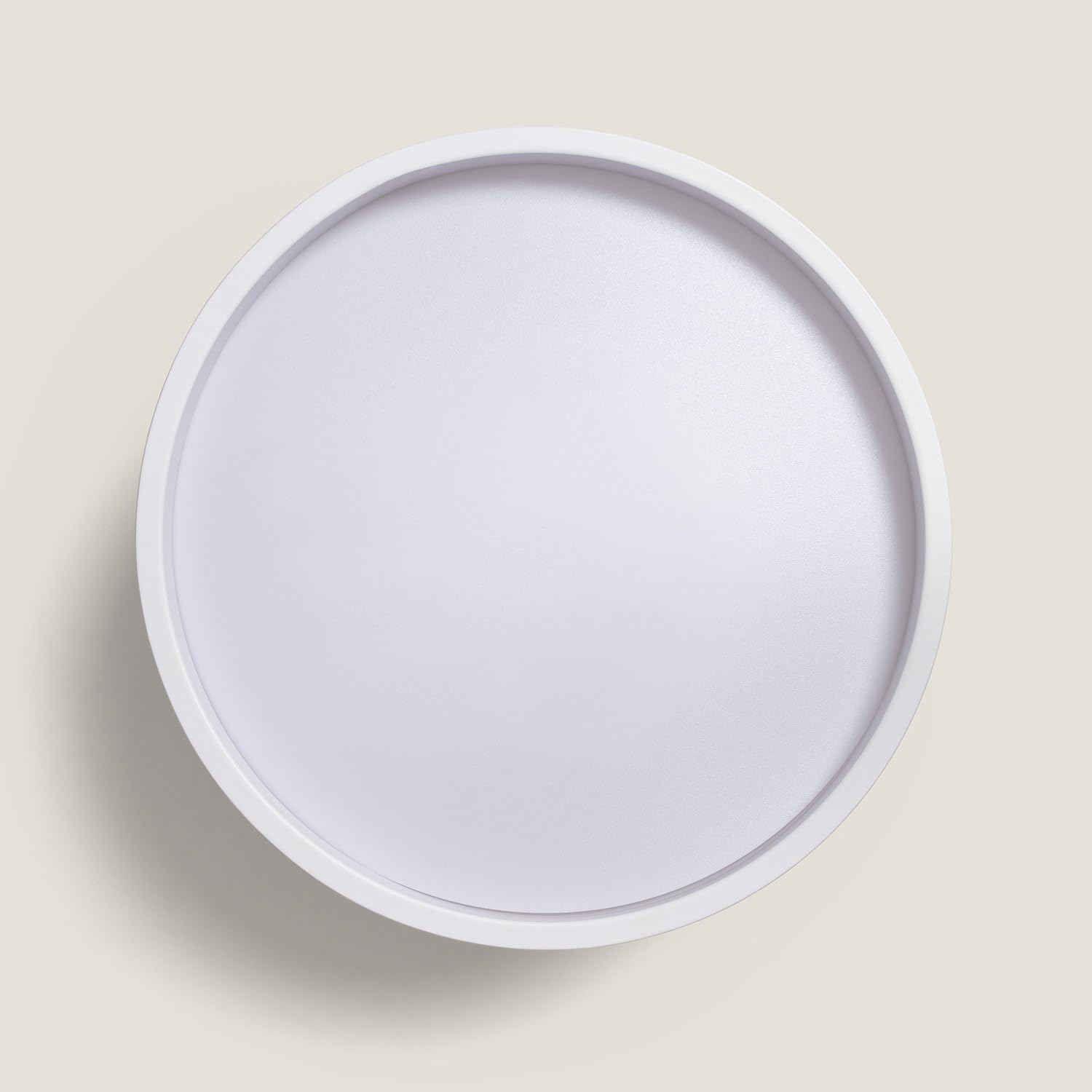 LEDKIA Plafoniera Metallo Lumpur Bianco | Compatibile con Lampadina E27 fino a 20W | Design Moderno e Resistente | Facile Installazione | Ø35 cm, Altezza 18 cm
