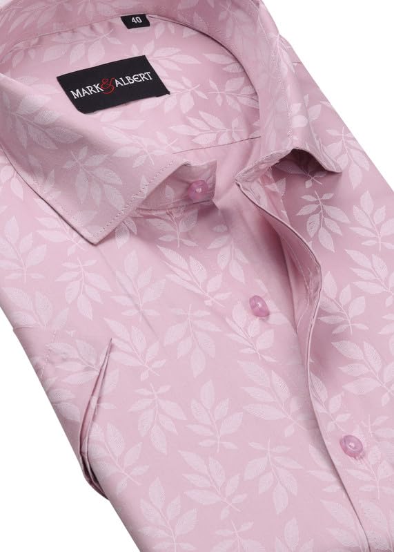 Image of MARK & ALBERT Mens Half Sleeves Printed Shirt