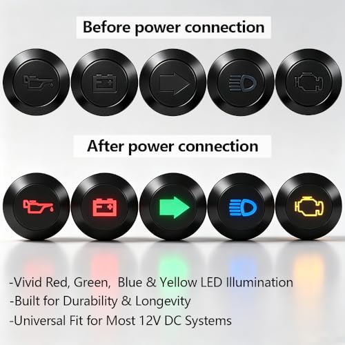 Luz Indicadora LED de Flecha Simple Verde 12mm 12V Taiss miniatura 5