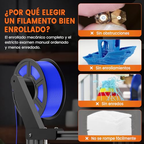 Filamento PETG Negro 1.75mm - Alta Tenacidad, +/- 0.02 mm, Carrete 1 kg para Impresoras 3D FDM. - Fernando Cortés