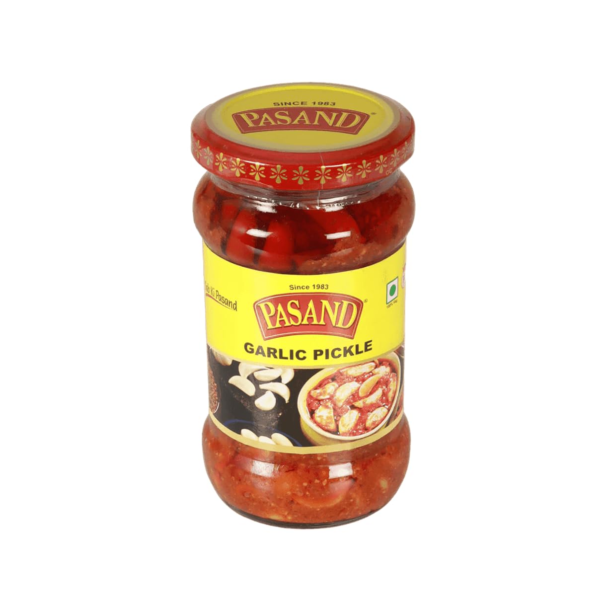PASAND Garlic Pickle 300g | Lehsun Ka Achar | Lasan Nu Athanu | Spicy Peeled Garlic Pickle | Traditional Homemade Style Indian Pickle 3