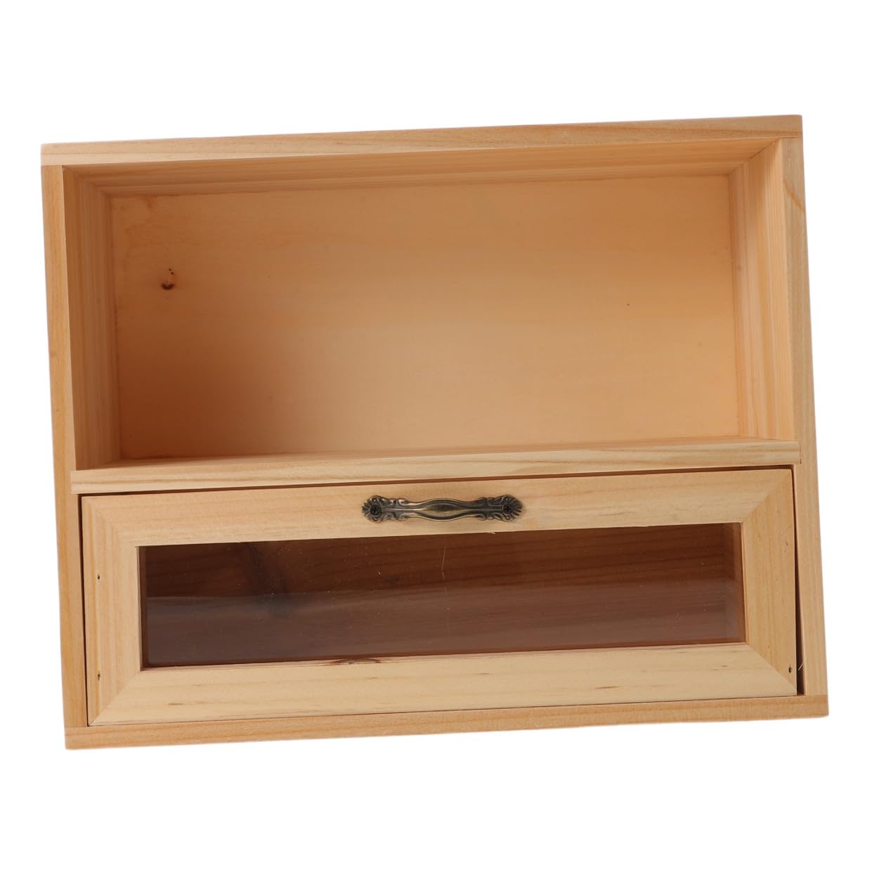 Schreibtisch aus natürlichem Holz mit Schubladen – multifunktionale Büroaufbewahrung für Kosmetik, Schreibwaren und Bastelbedarf, stilvolle Desktop-Dekoration für Zuhause und Büro