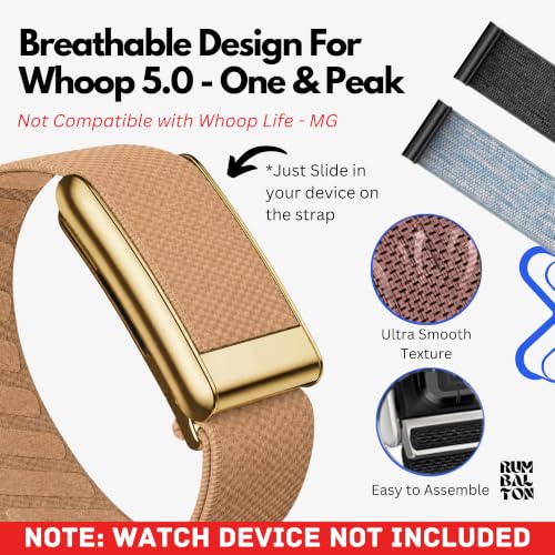 Image of Nylon Strap Compatible with Whoop 5.0 Band Strap - Durable, Adjustable Fitness Tracker Strap | Breathable, Comfortable Bands for Workout, Sleep, and Health Monitoring (Device Not Included)