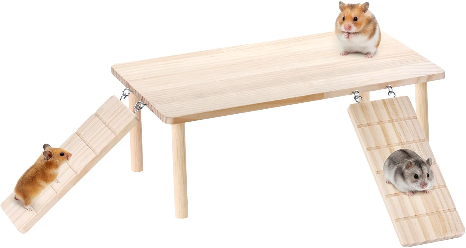 Curated visual reference: Fresh Look at Amazon Com 3Bao Large Wooden Hamster Platform With Ramp Multi
