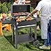 Portable BBQ Barbecue Grill Outdoor Compact Smoker Barbeque Charcoal BBQ Grill Smoker with Side Shelves Temperature Gauge, Warming Rack, and Air Vents for Camping and Garden