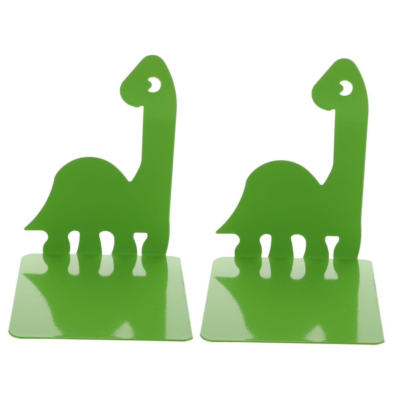 Fermalibri Metallo Robusto Da Ufficio, Supporto Fermalibri Pesante Antiscivolo, Portalibri Decorativo Per Mensole e Scrivania Set 2 Pezzi Verde