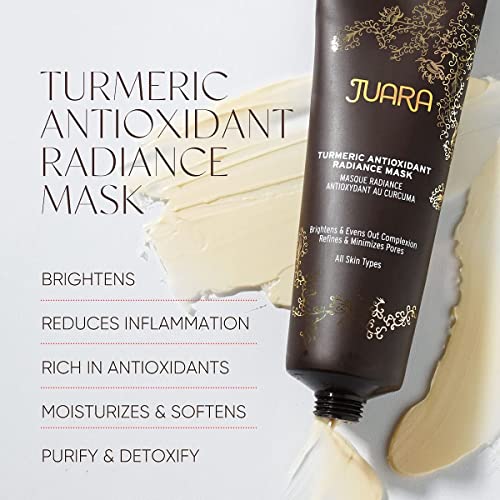 Juara - Turmeric Antioxidant Radiance Mask | Brightening Facial Skincare | Purifying Clay | Refines Pores | Renews Complexion | Pure Formula | Cruelty Free, Paraben, Sulfate Free, Vegetarian | 2.5 Oz #TOP1
