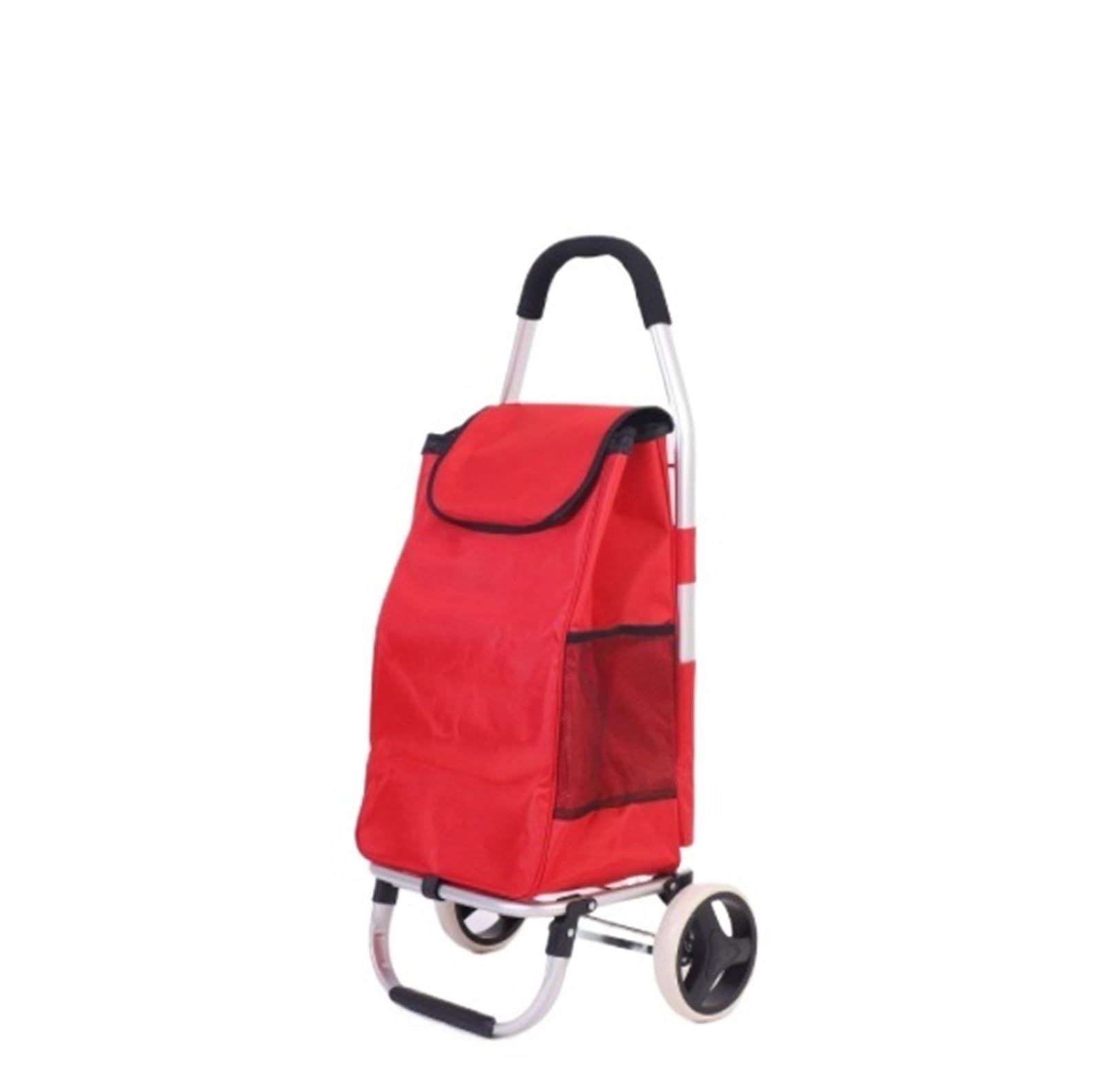 Shopping Trolley Multifunctional Shopping Cart With Two Wheels For Buying Food Groceries Short Trips Utility Cart(Rosso)