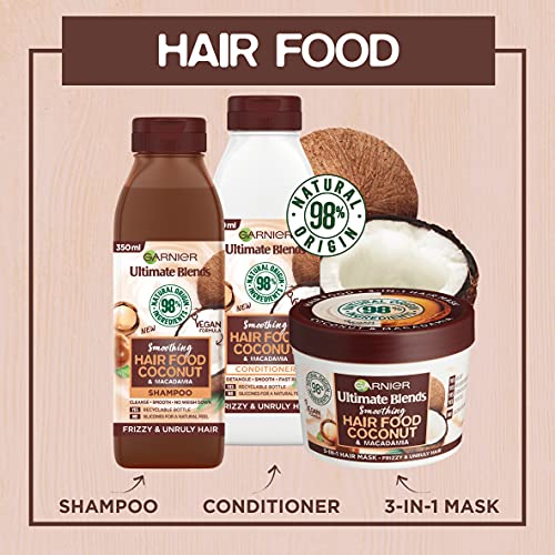 Garnier Ultimate Blends Smoothing Hair Food Coconut & Macadamia Conditioner, 350ml - Image 7