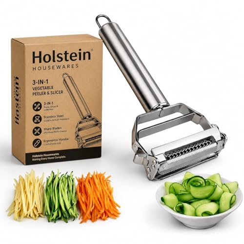 Holstein 2-in-1 Multi-Functional Julienne Peeler for Salad | Stai...