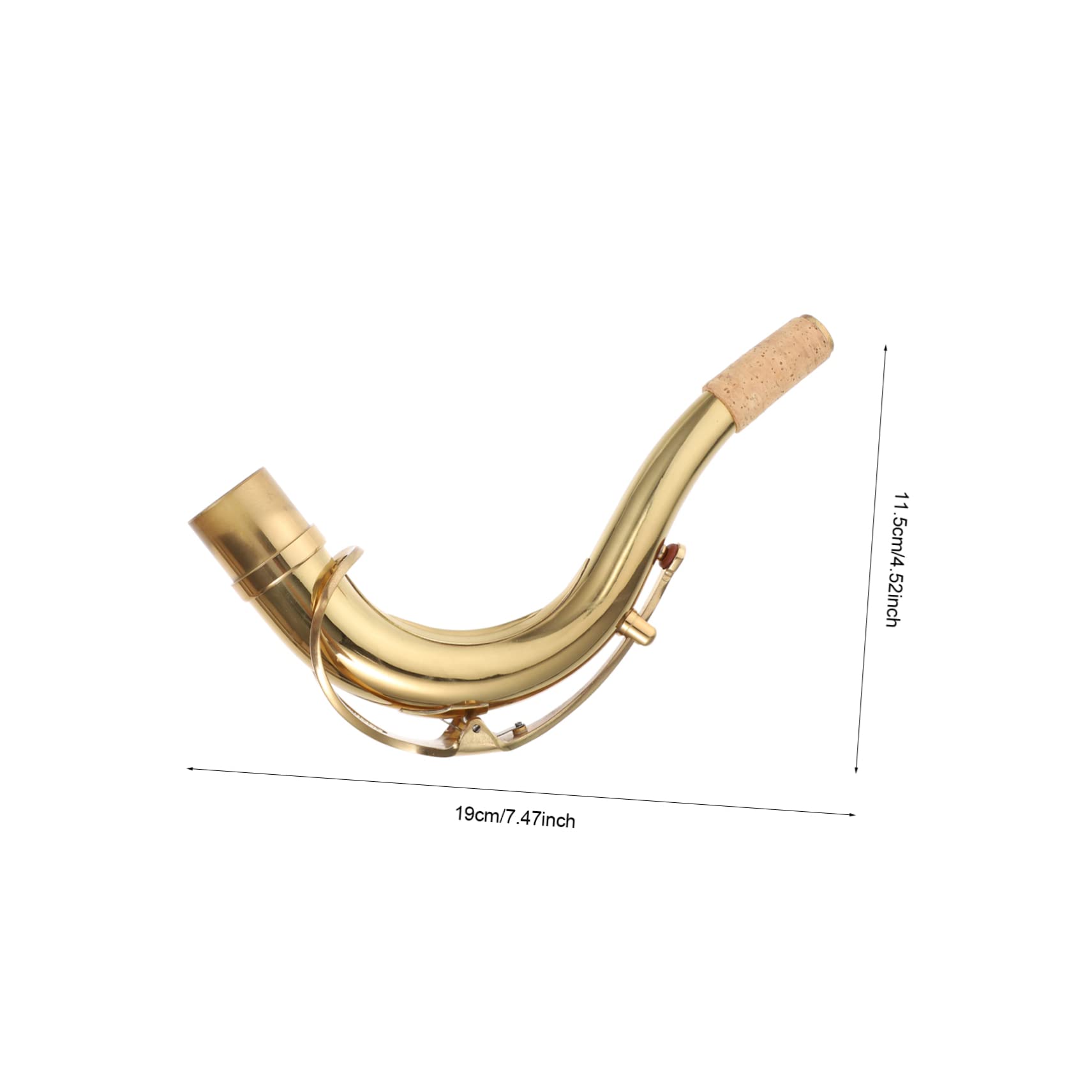 Archetto Curvo per Sassofono in Ottone Oro, Ricambio Professionale | Adatto a Sax, Tubo Sonoro Sostitutivo, Pratico e Comodo per Professionisti e Amatori