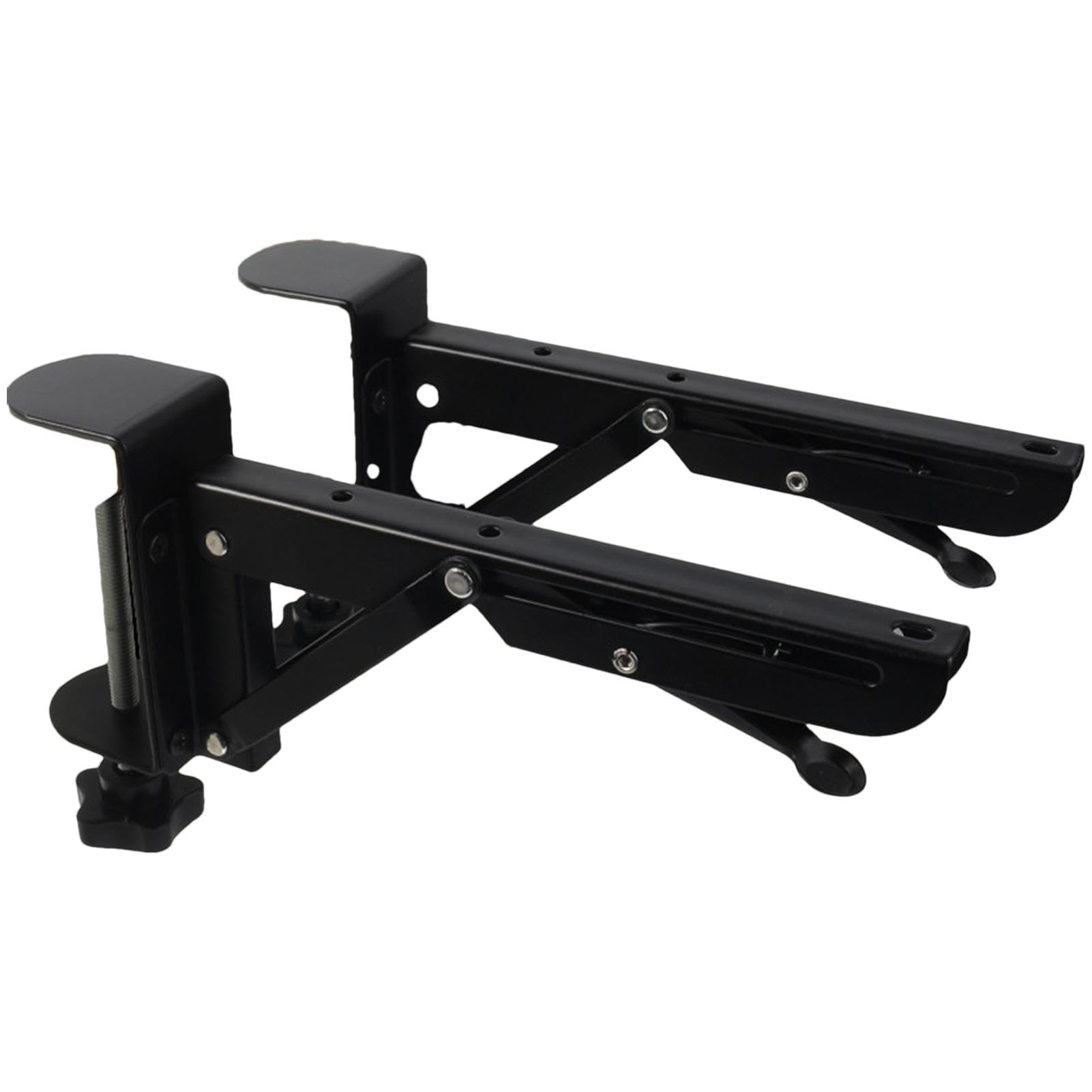 Support d'extension de bureau pliable en métal avec clip latéral noir