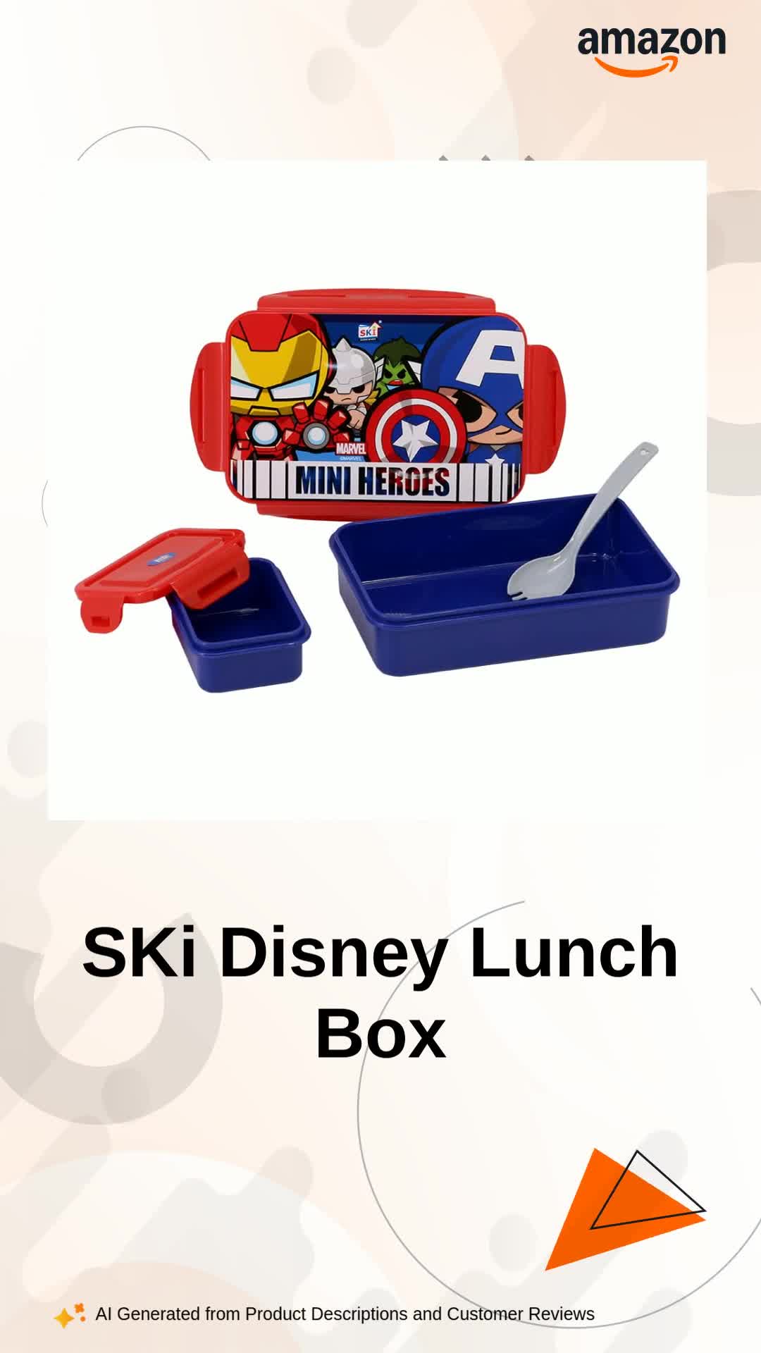 Buy SKi Homeware Lock & Seal Disney Lunch Box for Kids -800Ml