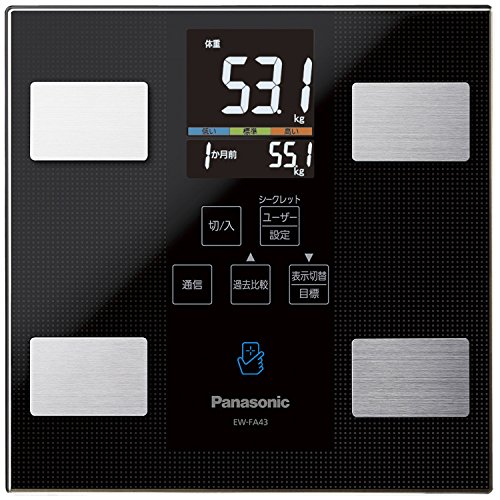 パナソニック 体重 体組成計 スマホ対応 ブラック EW-FA43-K
