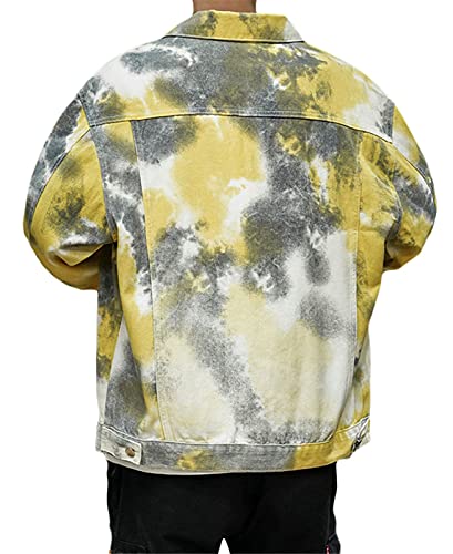 QZH.DUAO Men's Tie Dye Denim Jacket2
