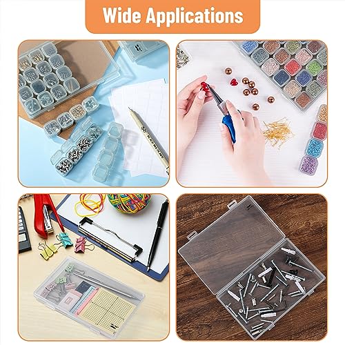 Image of Mr. Pen- Bead Storage Containers, 28 Grids, 2 Pack, Grey | 160 pcs Label Stickers, Transparent, Small Bead Organizer Box, Diamond Art, Diamond Painting Organizer