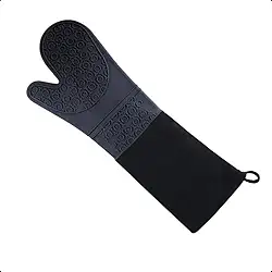 Luva Térmica PRETO De Forno E Fogão Para Cozinha Em Silicone X-MATTE