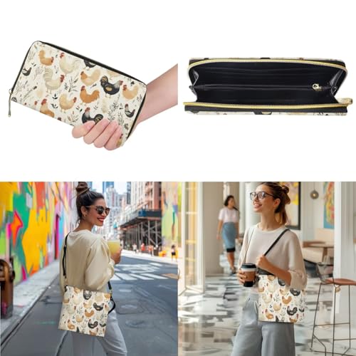 Image of HUGS IDEA Leather Purses and Handbag for Women Bucket Bag with Wrist Wallet 2 Packs