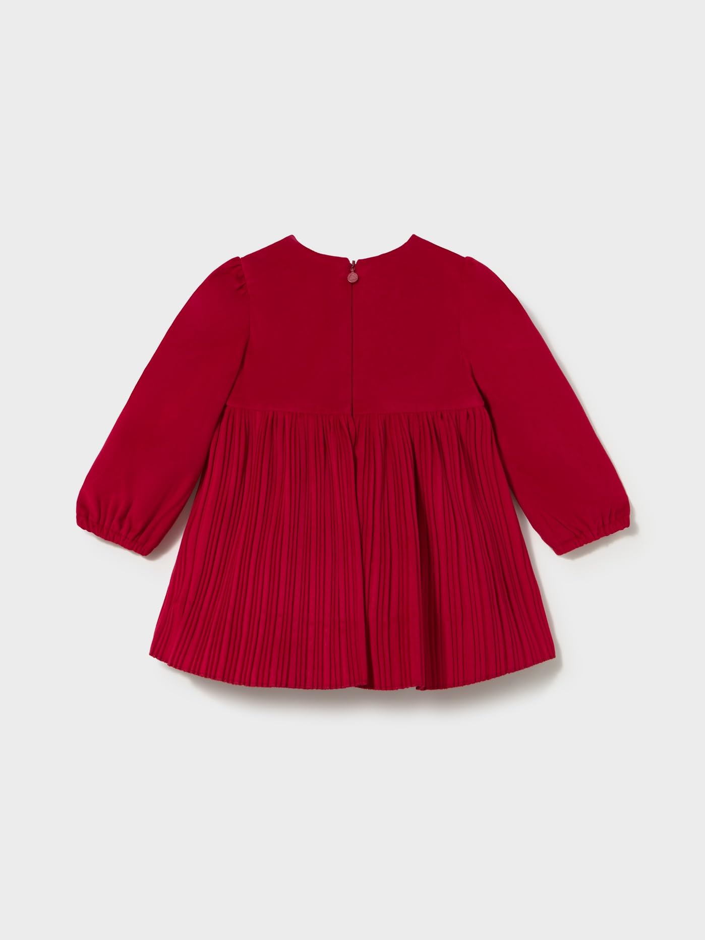 Mayoral Vestido Terciopelo Plisado para bebé niña Rojo