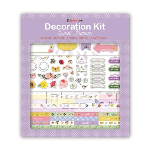 Kit de décoration pour Bullet Journal Botanical stickers et planner