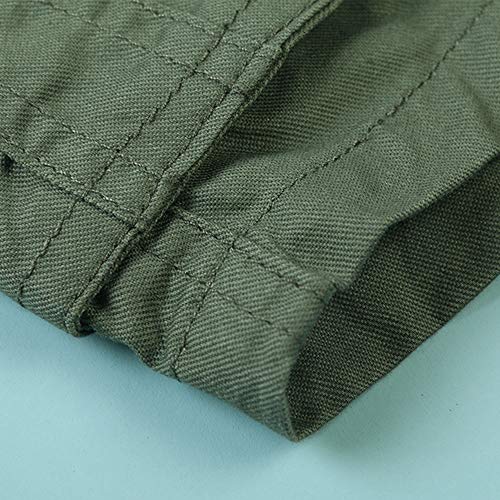 Mesinsefra Boys' Pull On Cargo Shorts Full Elastic Waist Casual Shorts With Multi Pockets Army Green 160Cm #TOP2