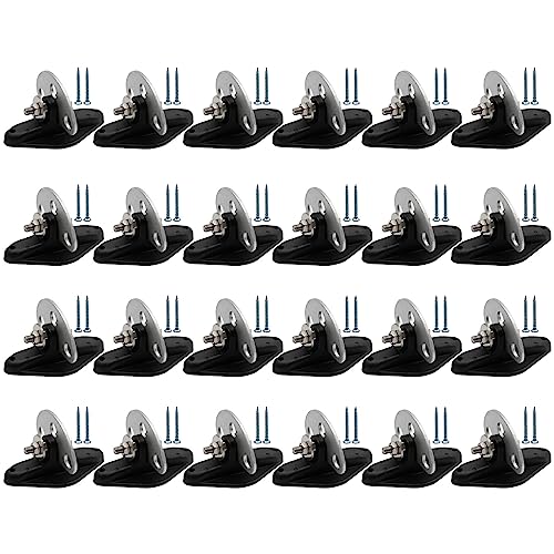ZUDKSUY 3-Point Electric Fence Insulators 24pcs Fence Insulators + 48 pcs Screws Fence Connector Electric Fence Gate