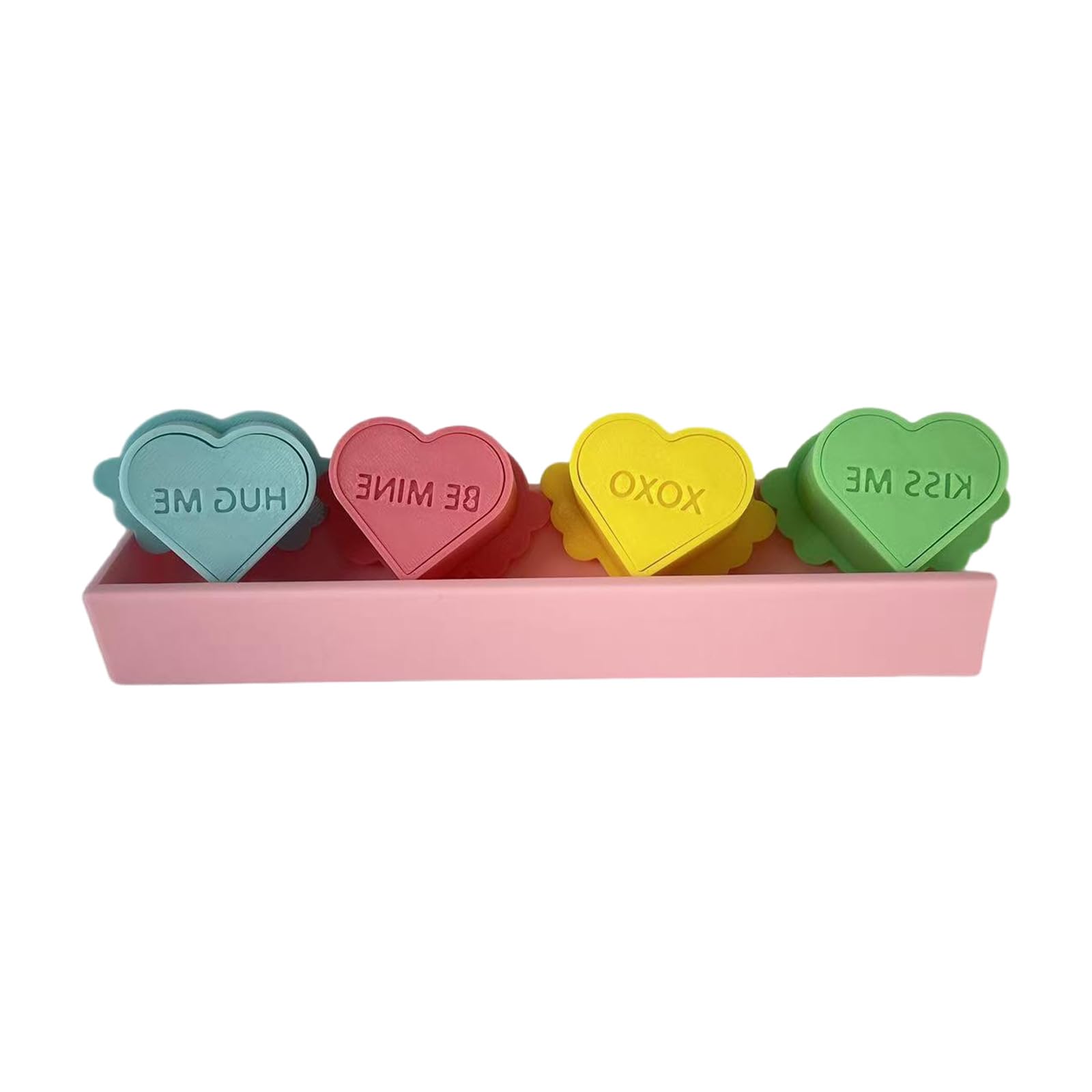 Nucelit Construction Heart Cake Mold with Tray Set Flexible Dessert Baking Accessories for Family Gatherings Couple Cake Pan