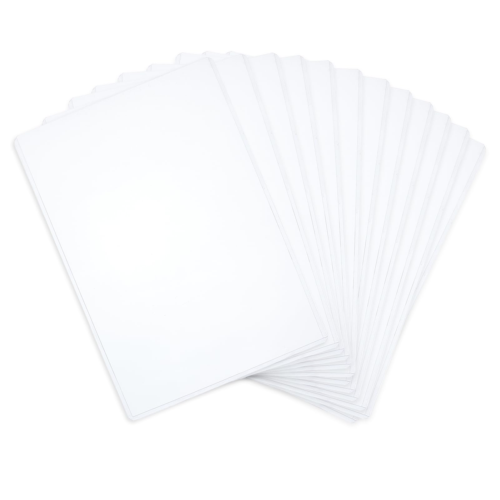NICENEEDED 12 Pcs 11.8 x 8.5 Inch Rigid Print Protectors, Clear Hard Paper Sheet Protector