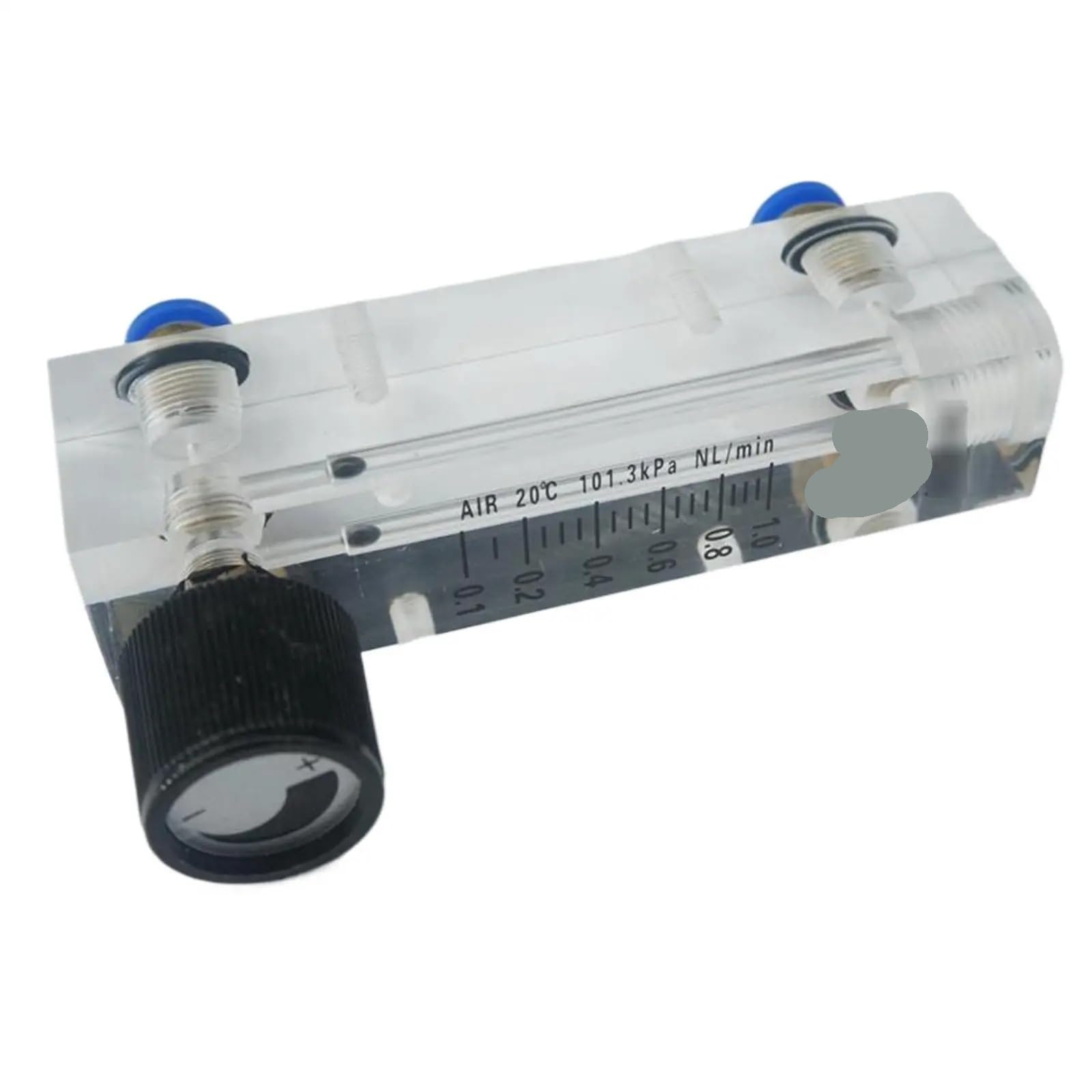 Panel acrílico de LZM-4T, medidor de flujo de aire rotámetro con válvula de Control, tubo OD de 6mm, 0,1-1LPM, LZM-4T