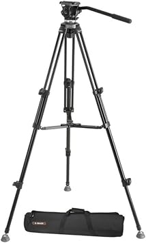 Professional Compact Tripod with Fluid Head 65mm Bowl E-Image EK610