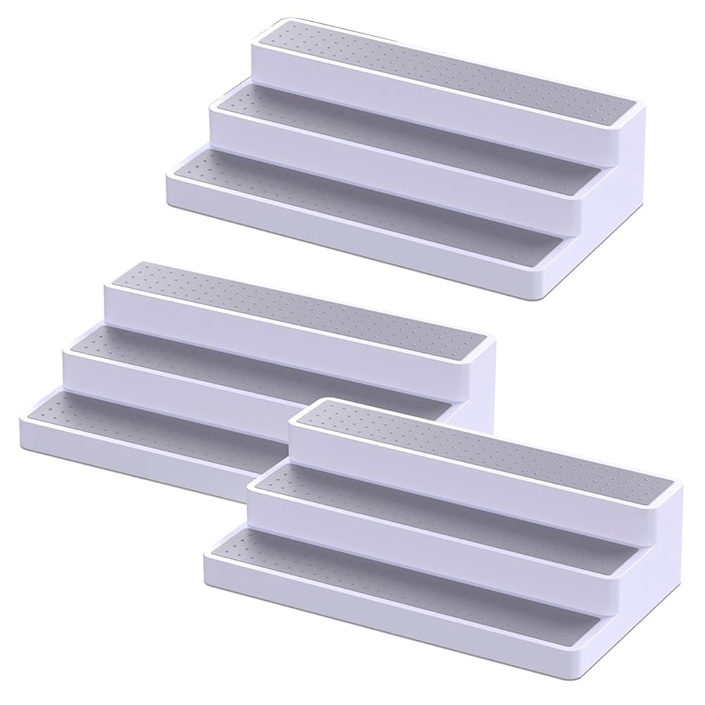 IJSDNVJNDX For Cabinet Mounted 3pcs 3-Tier Spice Rack Organizer with Non-Skid, for Kitchen Pantry Storage Solution