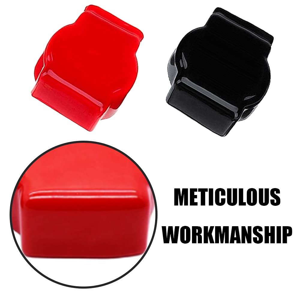 Copriterminali Batteria Auto - 2 Pezzi Rosso E Nero, Plastica Morbida, Flessibili - Foto 2