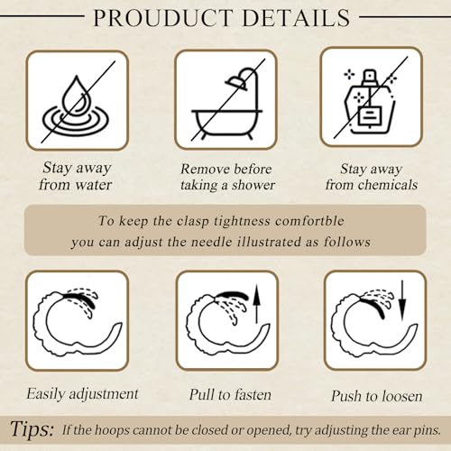 Gold Hoop Earrings Sets for Women, 14K Gold Plated Small Earring Sets for Multiple Piercing, Hypoallergenic Chunky Earrings for Women2