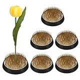 M METERXITY 6erPcs Blumenfrosch 2,36 Runder Kupfer-Floristenhalter Ikebana-Halter Mit Gummibasis Für Blumenarrangements/Bastelarbeiten/Zimmerdekoration Floraler [1,1cm Nadeln]