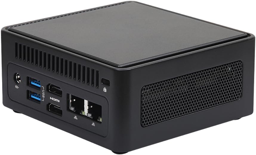 4X4 BOX-AI340 Mini Gaming PC AMD Ryzen AI 5 340 Series, AMD RDNA 3.5 GPU, XDNA 2 NPU, Up to 50 NPU Tops, 6 cores, Up to 8k Quad Display, Wi-Fi 6E, BT 5.2, Up to 4.8GHz Support Copilot+ PC, Desktop