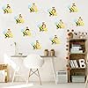 60 PCS Bee Cutouts for Bulletin Boards Decoration with 200 PCS Glue Points 7 x 6.7 Inches Bee Themed Classroom Decoration for Back to School Student Photo DIY Craft Use Teacher Supplies #4