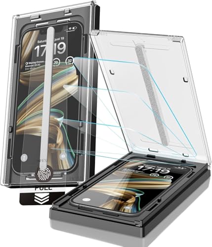 Image of EZ-GLAZ-4 Pack for iPhone Air Screen Protector[6.5 inch] 9H+ Hardness 12FT Military Grade Shatterproof Long Durable Tempered Glass Film with Flawless Fit Box, HD Clear, Scratch Resistant