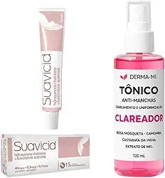 Kit Suavicid Creme Clareador de Melasma 15g + Tônico iluminador